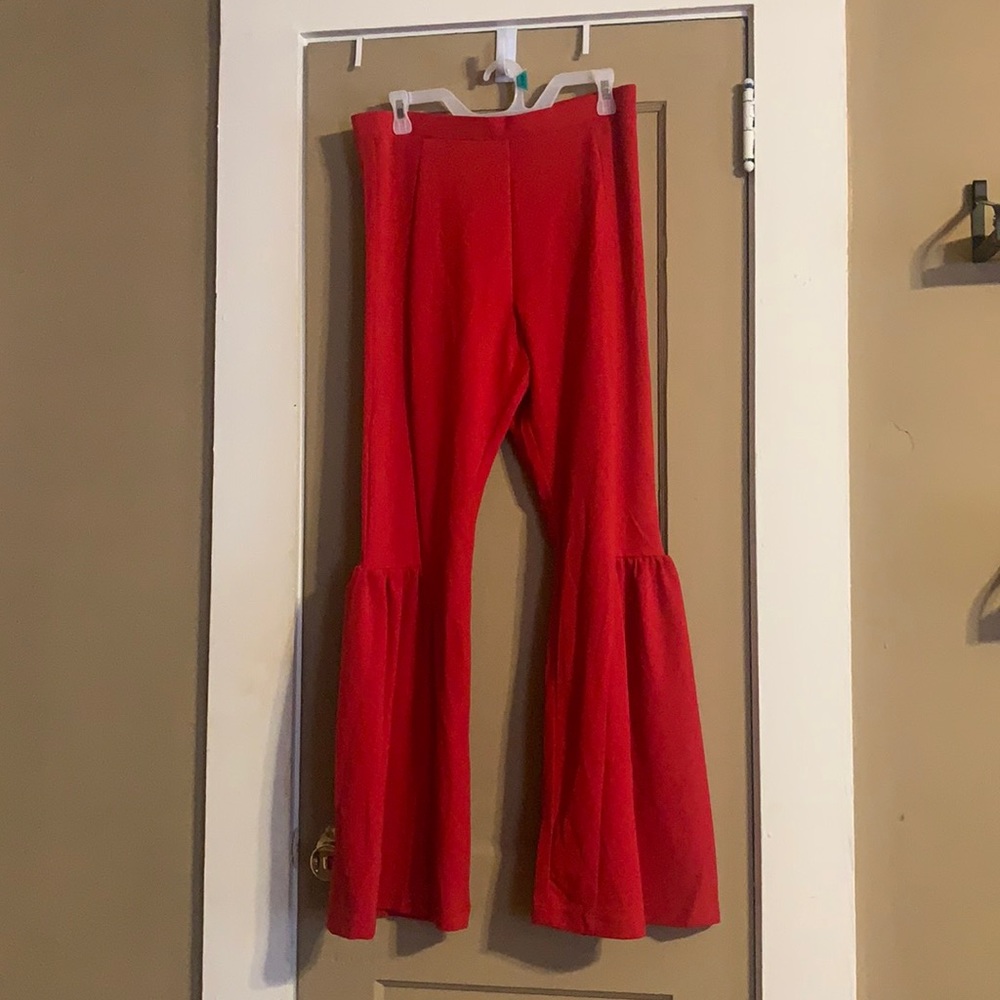 Red Flare Pants